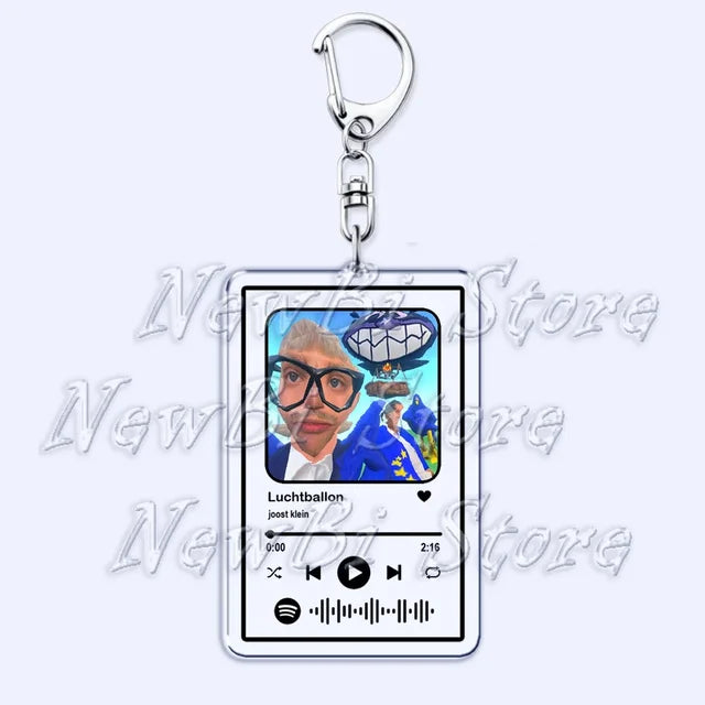 Popular Singer Joost Klein Keychain for Women Accessories Europapa Music Playlist Code Pendant Keying Fans Friends Gifts