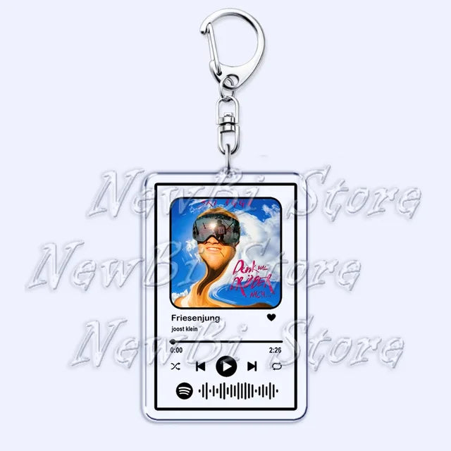 Popular Singer Joost Klein Keychain for Women Accessories Europapa Music Playlist Code Pendant Keying Fans Friends Gifts