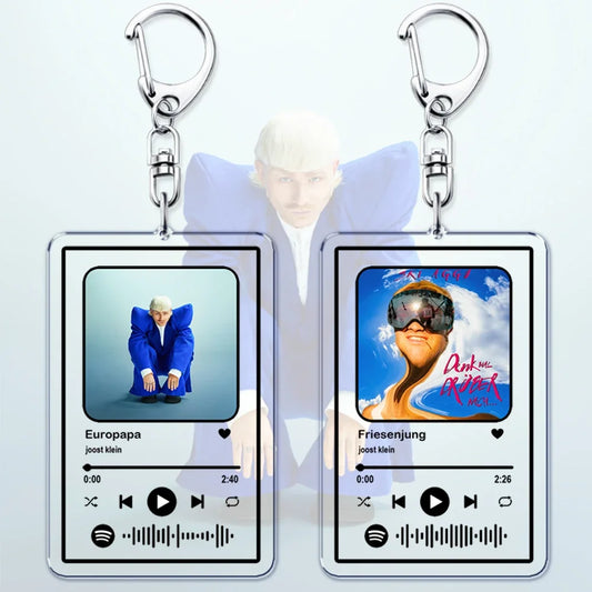 Popular Singer Joost Klein Keychain for Women Accessories Europapa Music Playlist Code Pendant Keying Fans Friends Gifts