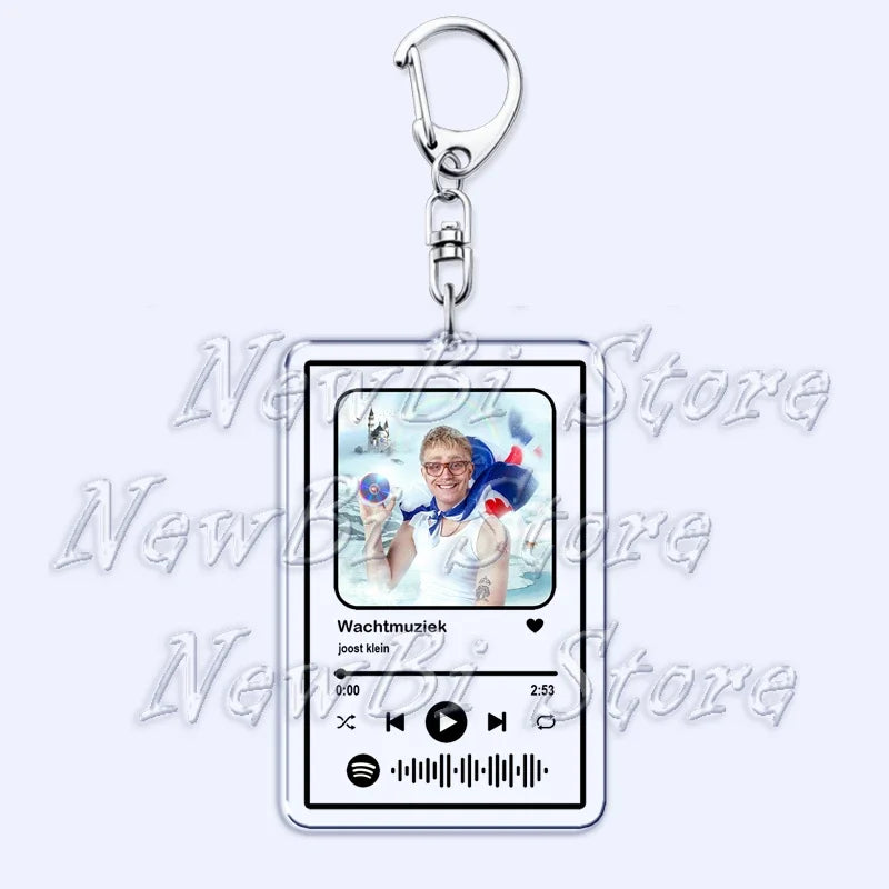 Popular Singer Joost Klein Keychain for Women Accessories Europapa Music Playlist Code Pendant Keying Fans Friends Gifts