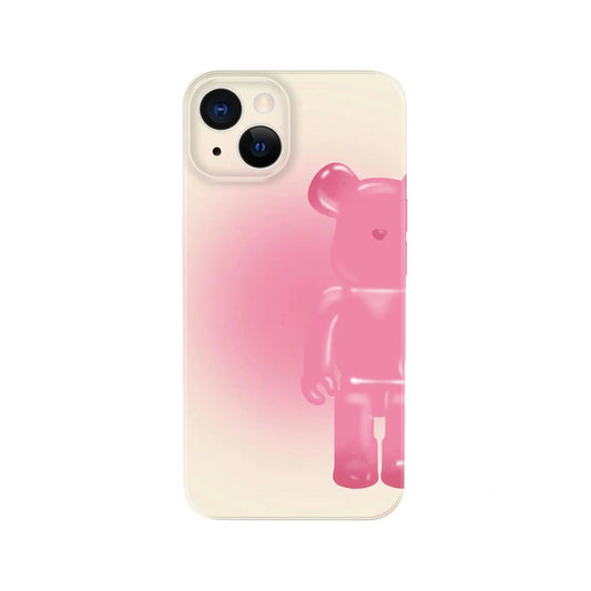 Smudged pink yellow blue bear suitable for Apple iPhone13pro max anti-fall 11/12 mobile phone shell xsmax/xr tide-0