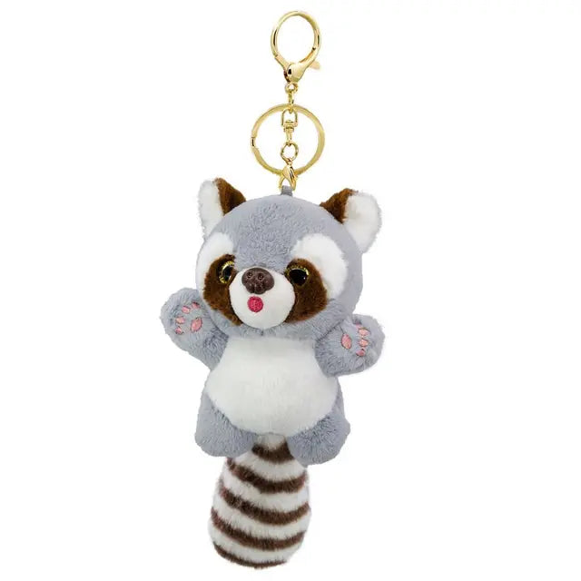 Stuffed Animals Raccoon Plush Keychain Raccoon Plush Stuffed Animal Keyring Kawaii Exquisite Raccoon Plush Pendant