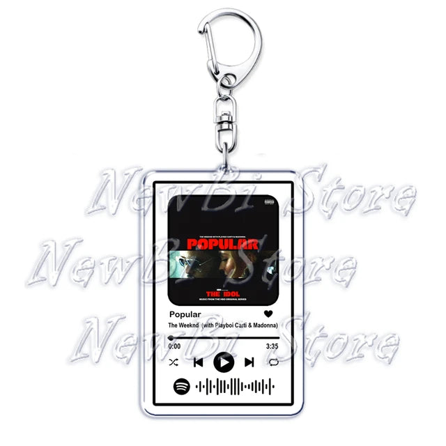 The Weeknd Music Keychain for Women Accessories Kid Music Star boy Blinding Lights Die for You Pendant Keying Fans Gift