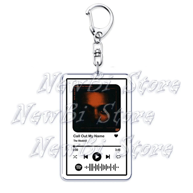 The Weeknd Music Keychain for Women Accessories Kid Music Star boy Blinding Lights Die for You Pendant Keying Fans Gift