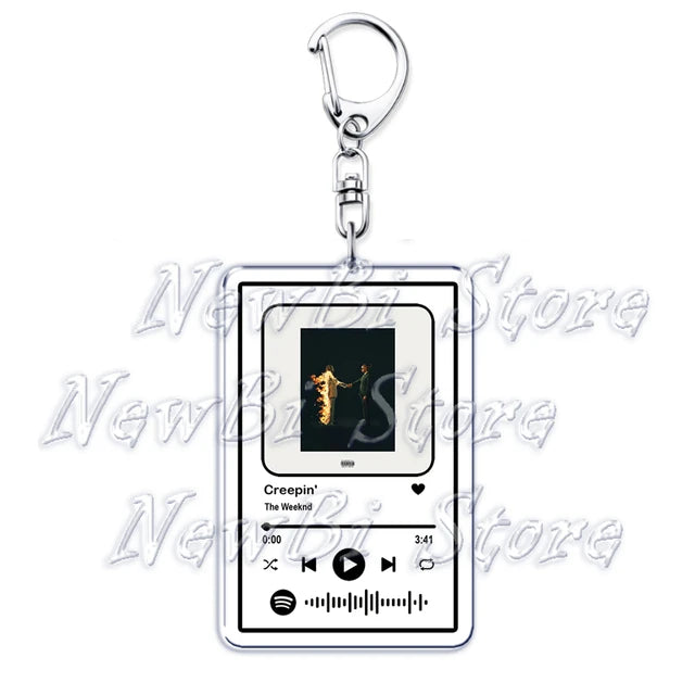 The Weeknd Music Keychain for Women Accessories Kid Music Star boy Blinding Lights Die for You Pendant Keying Fans Gift