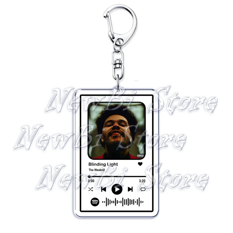 The Weeknd Music Keychain for Women Accessories Kid Music Star boy Blinding Lights Die for You Pendant Keying Fans Gift