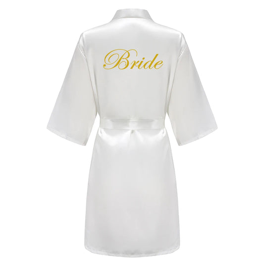 Wedding Bride Bridesmaid Robes Dressing Gown Sexy Women Bathrobe Night shirts Short Sleepwear Women Flower Kimono Plus Size