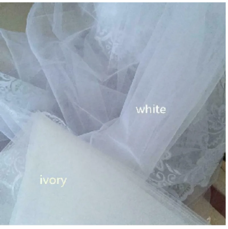 White Ivory Cathedral Bride Lace Veil Wedding and Important Occasions Metal Comb Wedding Accessories Voile Mariage