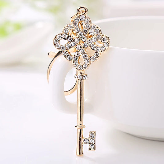 XDPQQ Fashion Keychain Classic Chinese Knot Inlaid Rhinestone Pendant Women's Wallet Clothing Accessories