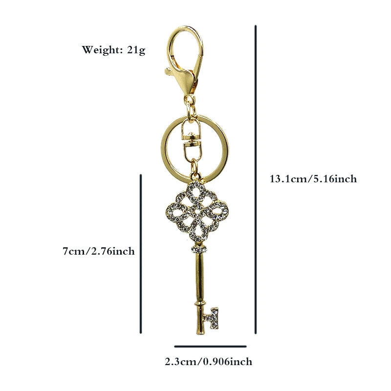 XDPQQ Fashion Keychain Classic Chinese Knot Inlaid Rhinestone Pendant Women's Wallet Clothing Accessories