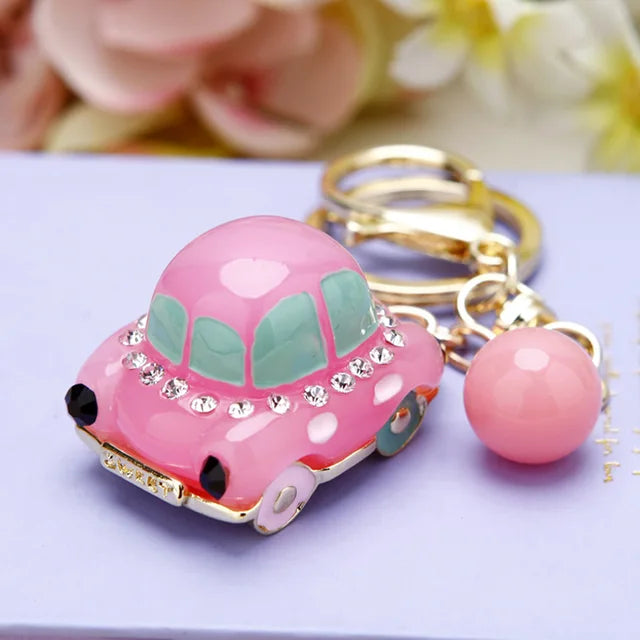 XDPQQ Hot-selling Small Commodity Car Hair Keychain Metal Korean Female Bag Pendant Keychain Ring