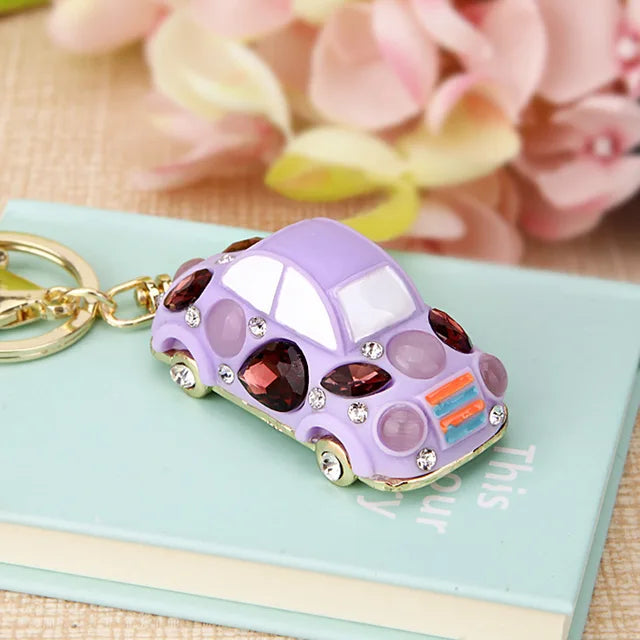 XDPQQ Hot-selling Small Commodity Car Hair Keychain Metal Korean Female Bag Pendant Keychain Ring