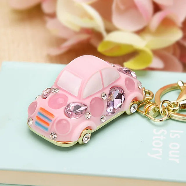 XDPQQ Hot-selling Small Commodity Car Hair Keychain Metal Korean Female Bag Pendant Keychain Ring