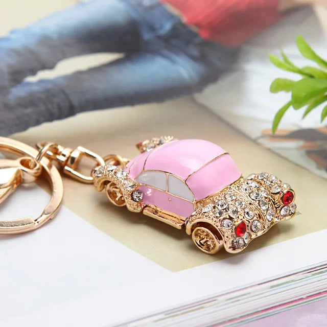 XDPQQ Hot-selling Small Commodity Car Hair Keychain Metal Korean Female Bag Pendant Keychain Ring