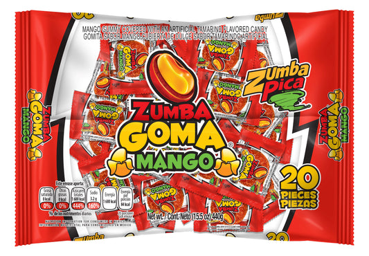 Mix Gummy Candy, Regular Mexican Tamarind and Mango Candy, 20 Count