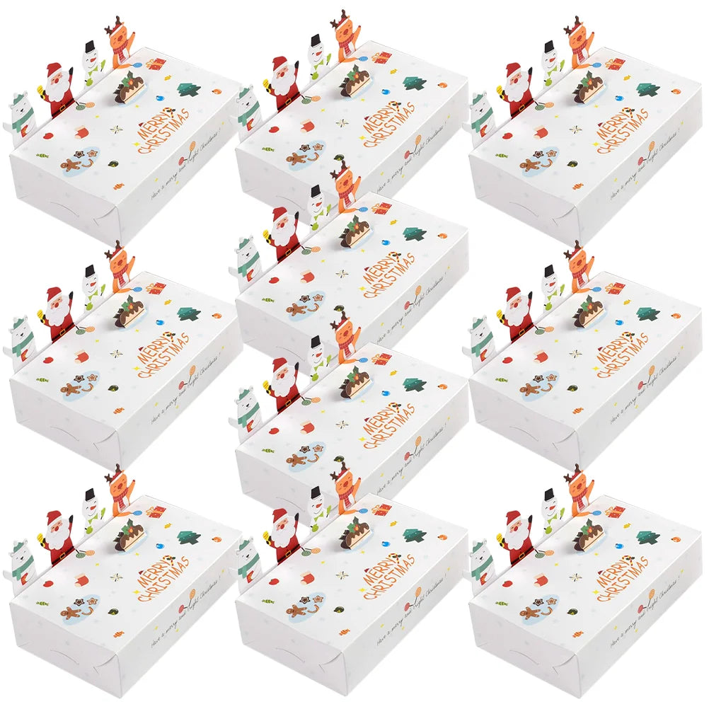 10 Pcs Sweets Gift Boxes Xmas Supply Fold Candy Party Paper Gifts Baskets Bride