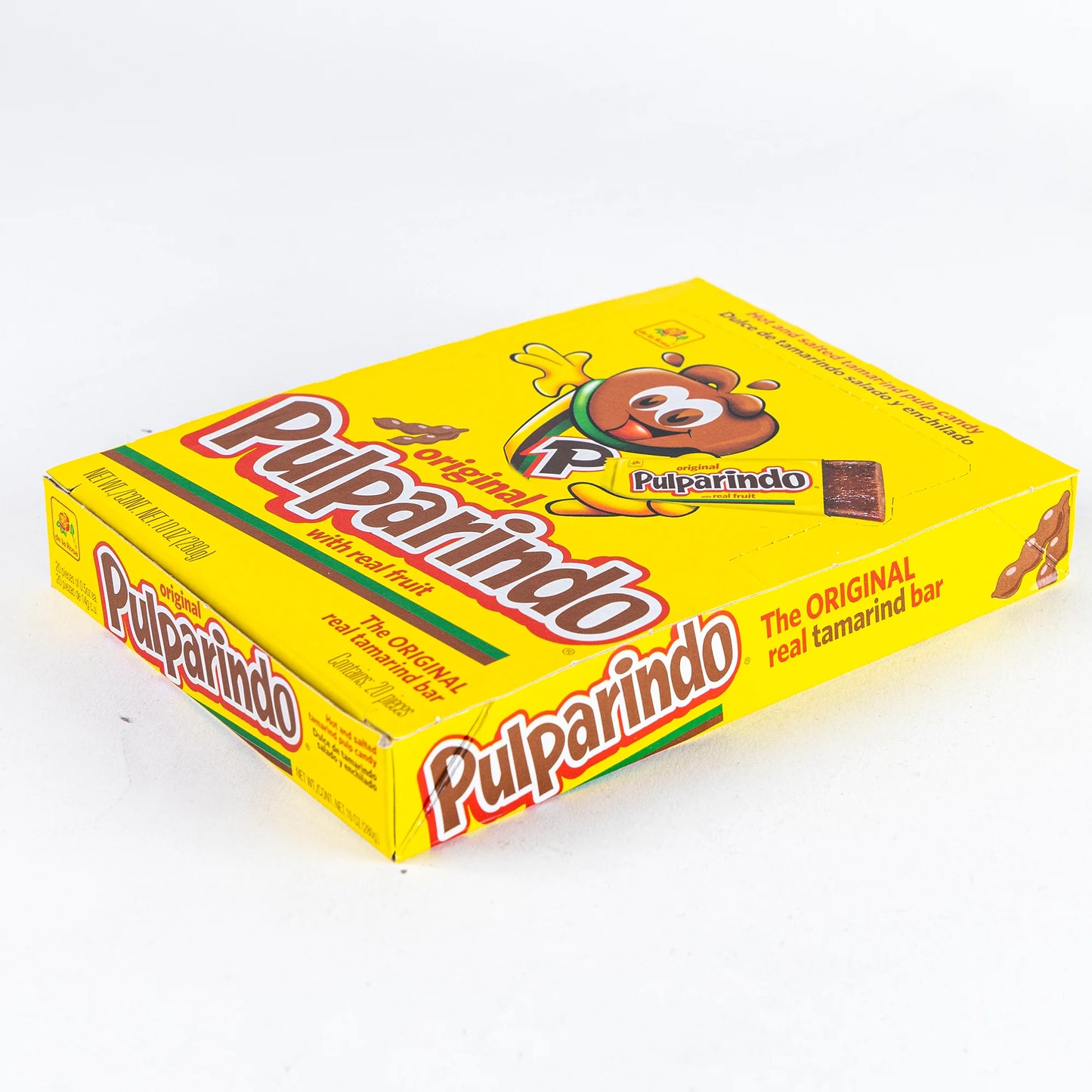 Pulparindo Tamarind Candy, Original Hot and Salted Mexican Candy, 20 Count