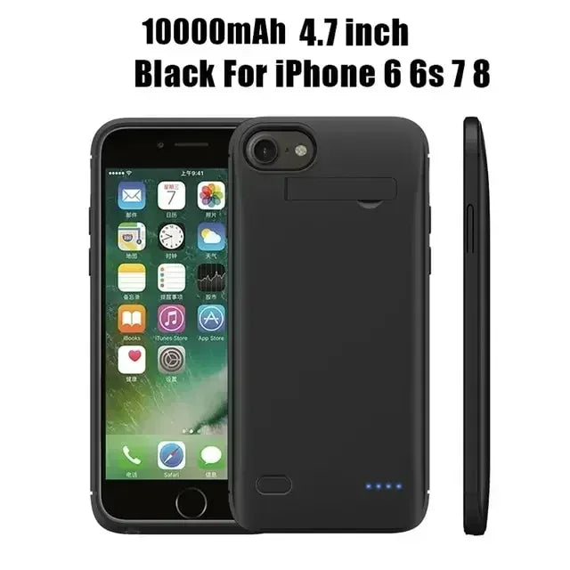 10000mAh Battery Charger Case for IPhone 11 12 13 14 Pro Max Mini for Apple 6 6S 7 8 Plus X XR XS MAX Power Bank Charging Cover