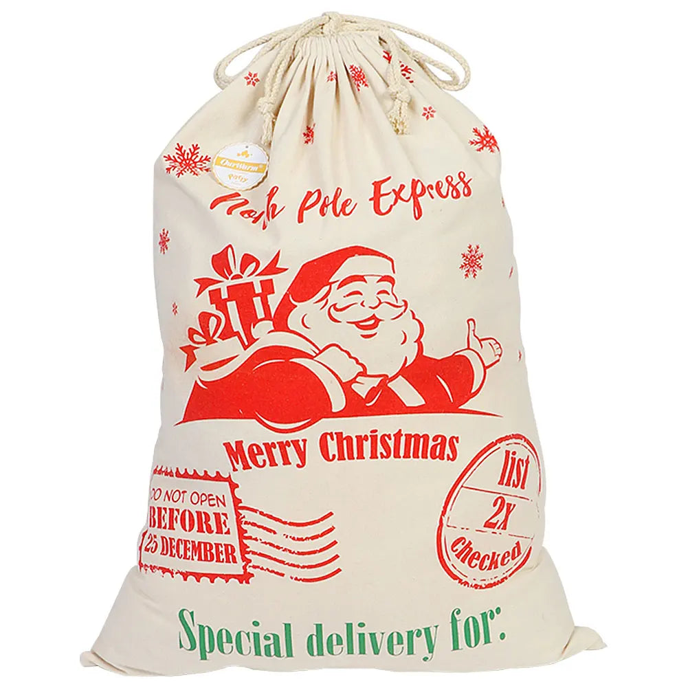 Warm Christmas Large Santa Sack Felt Candy Gifts Bag Canvas Storage Bags Kids Christmas Decoration New Year 2023 50*70cm