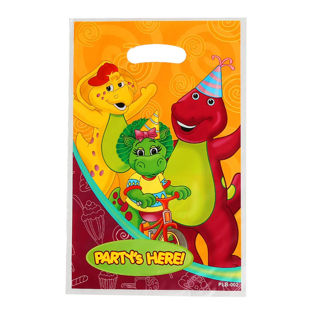 Dinosaur Theme 10pcs/lot Kids Boys Favors Happy Birthday Party Gifts Surprise Candy Bags Decorations Loot Bags