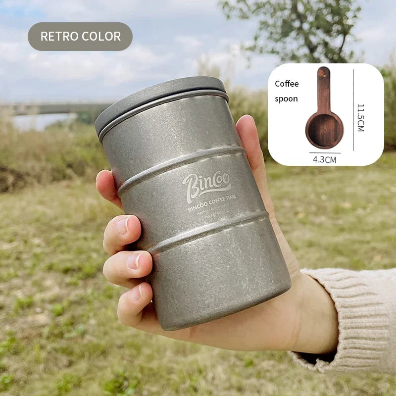 Bincoo 304 Stainless Steel Airtight Coffee Bean Container Storage ML Coffee Jar Canister Set Grain Tea Nut Vacuum Seal