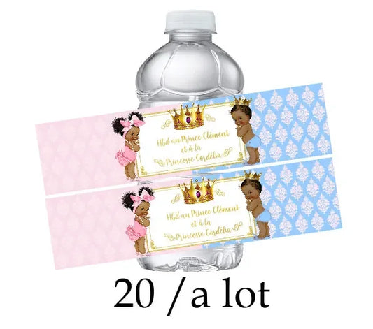 Personalised Gender Review Athnic Baby Birthday Water Bottle Wine Labels Stickers Adhesive Candy Wrapper Baby Shower Party Decor