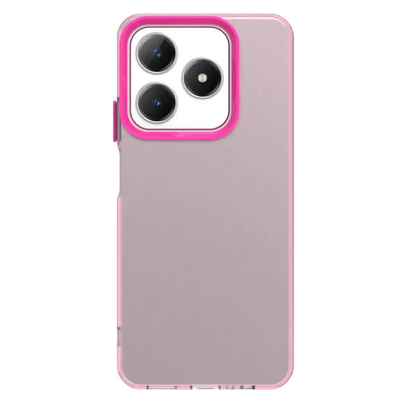 For Realme C63 Case For Realme C63 4G Cover 6.75 inch Translucent Candy Color Matte Shockproof Protective Bumper