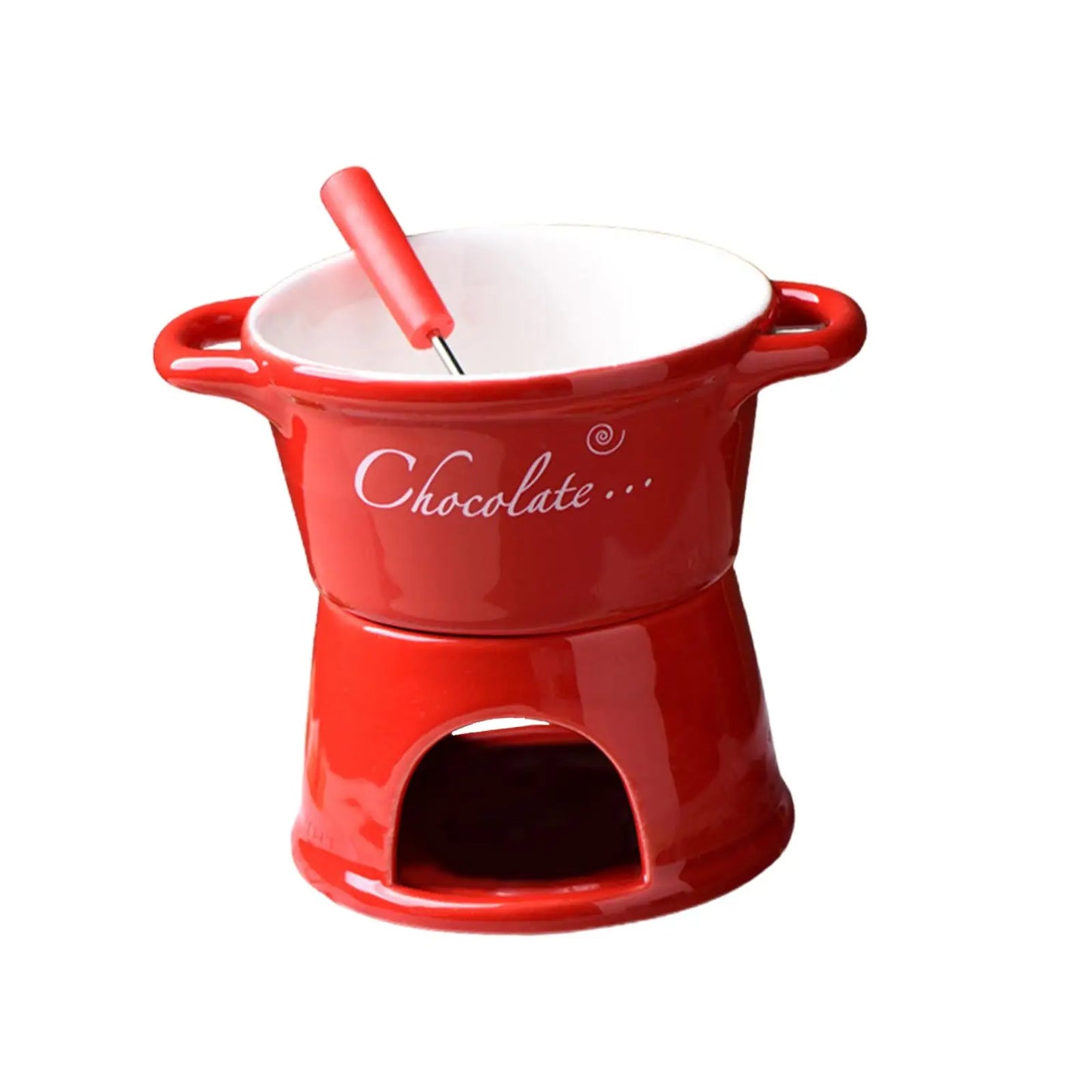 Chocolate Fondue Pot Chocolate Melter Pot Kitchen Appliances Cookware Cheese Fondue Pot for Candy Party Cheese Snack Dessert