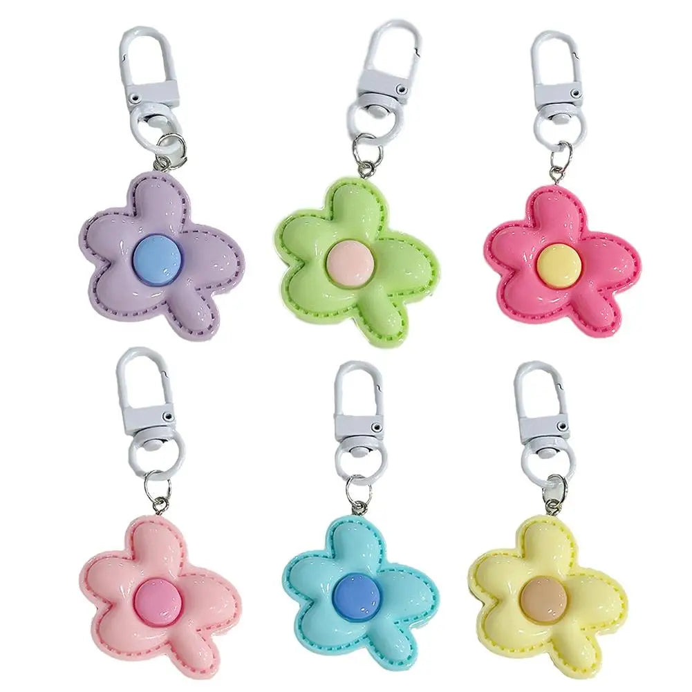 Candy Color Flower Keychain Lovely Flower Keychain Cute Backpack Ornaments Pendant Keyring For Bag Jewelry Gifts