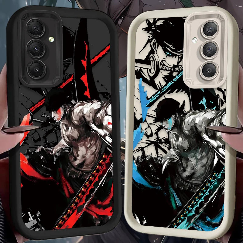 Anime O-One Pieces Zoros Phone Case for Samsung Galaxy A55 A35 A25 A24 A15 A05 A05S A13 A23 A12 A22 A32 A52 A52S A72 A11 Cover