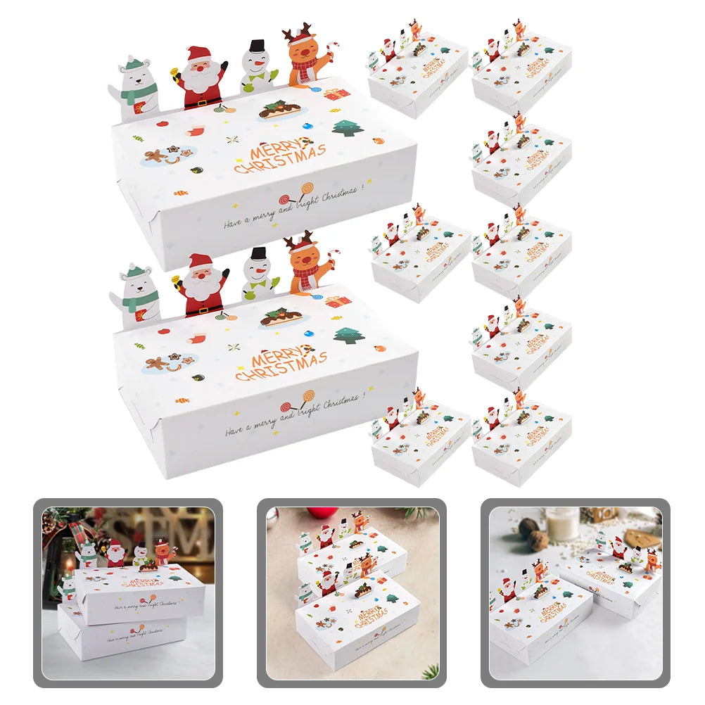 10 Pcs Sweets Gift Boxes Xmas Supply Fold Candy Party Paper Gifts Baskets Bride