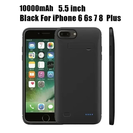 10000mAh Battery Charger Case for IPhone 11 12 13 14 Pro Max Mini for Apple 6 6S 7 8 Plus X XR XS MAX Power Bank Charging Cover